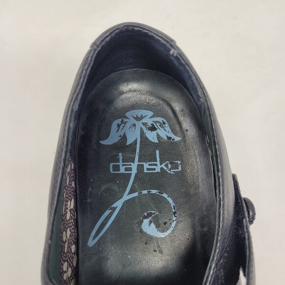 Dansko Shoes EU41 US10.5 Black Leather Abby Mary Jane Strap Comfort Slip On - Picture 10 of 11